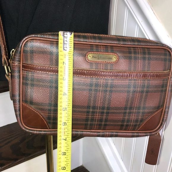 MRALPH LAUREN Tartan Plaid Crossbody Messenger Shoulder Bag Adjustable Strap - Picture 12 of 17